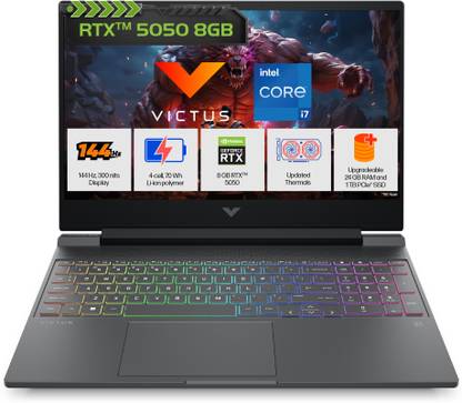 HP Victus Intel Core i7 13th Gen 13620H - (24 GB/1 TB SSD/Windows 11 Home/8 GB Graphics/NVIDIA GeForce RTX 5050/144 Hz) 15-fa2309TX Gaming Laptop