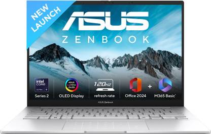 ASUS Zenbook 14 OLED (2025) with Office 2024 + M365 Basic*, AI PC, Full Metal Body, Intel Core Ultra 9 285H - (32 GB/1 TB SSD/Windows 11 Home) UX3405CA-PZ349WS Thin and Light Laptop