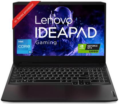 Lenovo IdeaPad Gaming 3 Intel Core i5 11th Gen 11300H – (8 GB/512 GB SSD/Windows 11 Home/4 GB Graphics/NVIDIA GeForce GTX 1650/120 Hz) 15IHU6 Gaming Laptop  (15.6 Inch, Shadow Black, 2.25 kg)