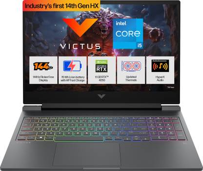 HP Victus Intel Core i5 14th Gen 14450HX - (16 GB/512 GB SSD/Windows 11 Home/6 GB Graphics/NVIDIA GeForce RTX 4050) 16-r1706TX Gaming Laptop