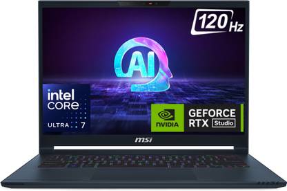 MSI Stealth 14 AI Studio Intel Core Ultra 7 155H - (32 GB/1 TB SSD/Windows 11 Home/8 GB Graphics/NVIDIA GeForce RTX 4070/120 Hz) Stealth 14 AI Studio A1VGG-054IN Gaming Laptop