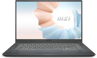 MSI AMD Ryzen 7 Octa Core 5700U - (8 GB/512 GB SSD/Windows 11 Home) Modern 15 A5M-280IN Thin and Light Laptop