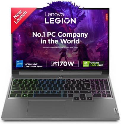 Lenovo Legion 5 Intel Core i7 14th Gen 14650HX - (16 GB/1 TB SSD/Windows 11 Home/8 GB Graphics/NVIDIA GeForce RTX 4070) 16IRX9 Gaming Laptop