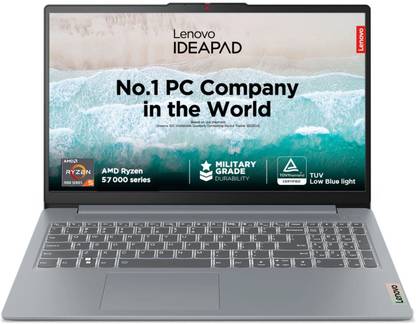 Lenovo IdeaPad Slim 3 AMD Ryzen 5 Quad Core 7520U - (16 GB/512 GB SSD/Windows 11 Home) 15AMN8 Thin and Light Laptop