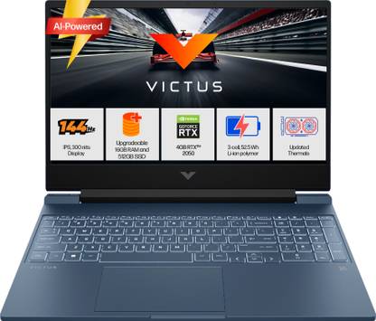 HP Victus AI 31 TOPS AMD Ryzen 5 Hexa Core 8645HS - (16 GB/512 GB SSD/Windows 11 Home/4 GB Graphics/NVIDIA GeForce RTX 2050/144 Hz) fb3003AX Gaming Laptop
