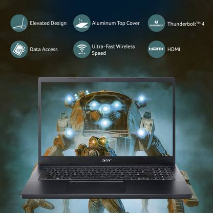 Acer Aspire 7 Intel Core i5 12th Gen 1240P - (8 GB/512 GB SSD/Windows 11 Home/4 GB Graphics/NVIDIA GeForce RTX 3050) A715-51G Gaming Laptop