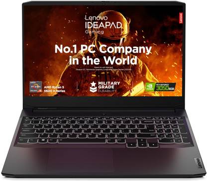 Lenovo IdeaPad Gaming 3 AMD Ryzen 5 Hexa Core AMD R5-5600H - (16 GB/512 GB SSD/Windows 11 Home/4 GB Graphics/NVIDIA GeForce RTX 3050) 15ACH6 Gaming Laptop