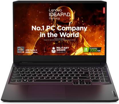 Lenovo IdeaPad Gaming 3 AMD Ryzen 5 Quad Core 5500H - (8 GB/512 GB SSD/Windows 11 Home/4 GB Graphics/NVIDIA GeForce RTX 2050) 15ACH6 Gaming Laptop