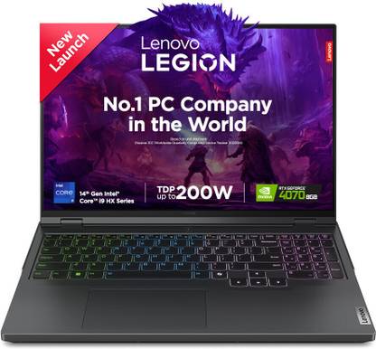 Lenovo Legion Pro 5 Intel Core i9 14th Gen 14900HX - (32 GB/1 TB SSD/Windows 11 Home/8 GB Graphics/NVIDIA GeForce RTX 4070) 16IRX9 Gaming Laptop