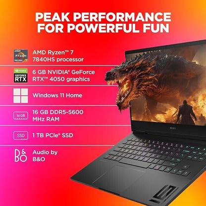 HP Omen AMD Ryzen 7 Octa Core 7840HS - (16 GB/1 TB SSD/Windows 11 Home/6 GB Graphics/NVIDIA GeForce RTX 4050) 16-xd0015AX Gaming Laptop