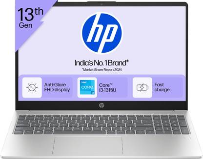 HP Metal A Cover Intel Core i3 13th Gen 1315U - (8 GB/512 GB SSD/Windows 11 Home) 15-hr0005TU Thin and Light Laptop