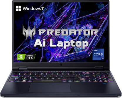 Acer Predator Helios 16 Intel Core i9 14th Gen 14900HX - (16 GB/1 TB SSD/Windows 11 Home/8 GB Graphics/NVIDIA GeForce RTX 4070) PH16-72 Gaming Laptop