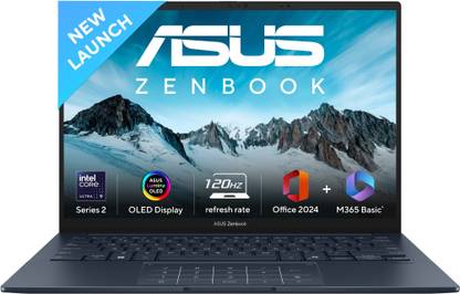 ASUS Zenbook 14 OLED (2025) with Office 2024 + M365 Basic*, AI PC, Full Metal Body, Intel Core Ultra 9 285H - (32 GB/1 TB SSD/Windows 11 Home) UX3405CA-PZ164WS Thin and Light Laptop
