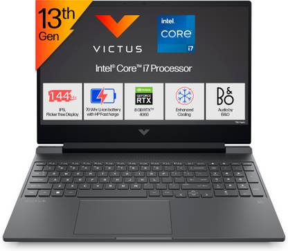HP Victus Gaming 15-With Backlit Intel Core i7 13th Gen 13620H - (16 GB/512 GB SSD/Windows 11 Home/8 GB Graphics/NVIDIA GeForce RTX 4060) 15-fa1276TX Gaming Laptop