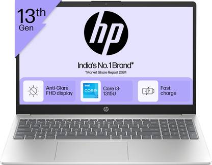 HP Laptop Intel Core i3 13th Gen 1315U - (8 GB/512 GB SSD/Windows 11 Home) 15-fd0129TU Thin and Light Laptop