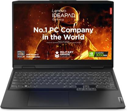 Lenovo IdeaPad Gaming Backlit AMD Ryzen 5 Hexa Core 7535HS - (16 GB/512 GB SSD/Windows 11 Home/6 GB Graphics/NVIDIA GeForce RTX 3050) 15ARH7 Gaming Laptop