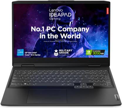 Lenovo IdeaPad Gaming 3 Intel Core i5 12th Gen 12450H - (16 GB/512 GB SSD/Windows 11 Home/4 GB Graphics/NVIDIA GeForce RTX 3050) 15IAH7 Gaming Laptop