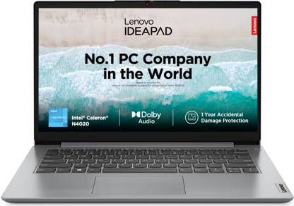 Lenovo IdeaPad 1 Intel Celeron Dual Core N4020 - (8 GB/512 GB SSD/Windows 11 Home) 14IGL7/ 15IGL7 Thin and Light Laptop