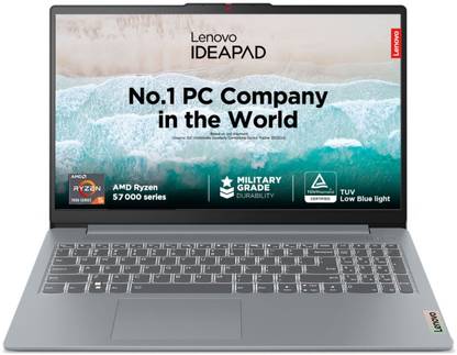 Lenovo IdeaPad Slim 3 AMD Ryzen 5 Hexa Core 7530U - (8 GB/512 GB SSD/Windows 11 Home) 15ABR8 Thin and Light Laptop