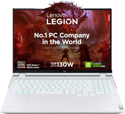 Lenovo Legion 5 AMD Ryzen 7 Octa Core 5800H - (16 GB/512 GB SSD/Windows 11 Home/6 GB Graphics/NVIDIA GeForce RTX 3060) 15ACH6H Gaming Laptop