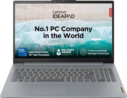 Lenovo IdeaPad Slim 3 Intel Core 5 120U - (16 GB/512 GB SSD/Windows 11 Home) 15IRU9 Thin and Light Laptop