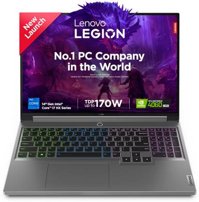 Lenovo Legion 5 Intel Core i7 14th Gen 14650HX - (16 GB/1 TB SSD/Windows 11 Home/8 GB Graphics/NVIDIA GeForce RTX 4060) 16IRX9 Gaming Laptop