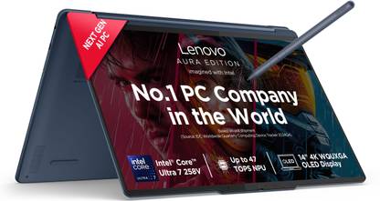 Lenovo Yoga 9 2-in-1 Aura Edition 4K WQUXGA OLED Copilot+PC Intel Core Ultra 7 258V - (32 GB/1 TB SSD/Windows 11 Home) Yoga 9 2-in-1 14ILL10 2 in 1 Laptop