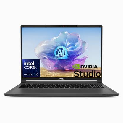 MSI Creator 16 Studio AI PC Intel Core Ultra 9 1st Gen 185H - (64 GB/2 TB SSD/Windows 11 Home/16 GB Graphics/NVIDIA GeForce RTX 4090/120 Hz) Creator 16 AI Studio A1VIG-057IN Creator Laptop