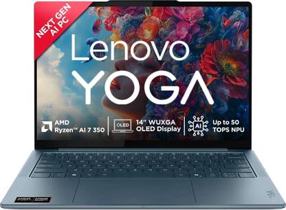 Lenovo Yoga Slim 7 WUXGA OLED Copilot+PC Full Metal Body AMD Ryzen AI 7 Octa Core AI 7 350 - (32 GB/1 TB SSD/Windows 11 Home) Yoga Slim 7 14AKP10 Thin and Light Laptop