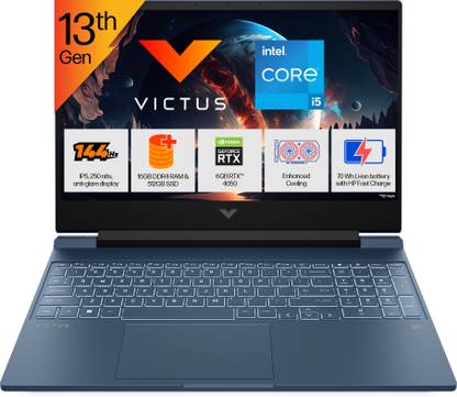 HP Victus Intel Core i5 13th Gen 13420H - (16 GB/512 GB SSD/Windows 11 Home/6 GB Graphics/NVIDIA GeForce RTX 4050/144 Hz) Victus Fa1278TX/ Fa2701tx Gaming Laptop