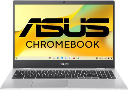 ASUS Chromebook Intel Celeron Dual Core N4500 – (4 GB/64 GB EMMC Storage/Chrome OS) CX1500CKA-EJ0241 Chromebook  (15.6 Inch, Transparent Silver, 1.80 Kg)