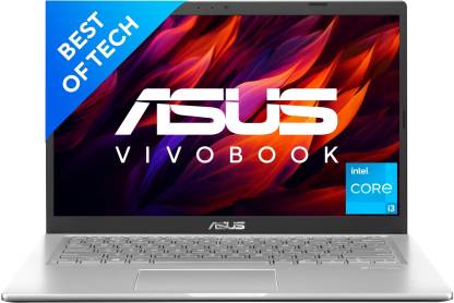 ASUS Vivobook 14 Core i3 11th Gen 1115G4 – (8 GB/512 GB SSD/Windows 11 Home) X415EA-EK322WS Thin and Light Laptop  (14 Inch, Transparent Silver, 1.60 kg, With MS Office)