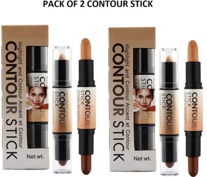 YELGO Pack of 2 MATTE 2 IN 1 HIGHLIGHTER & CONTOUR STICK  Concealer