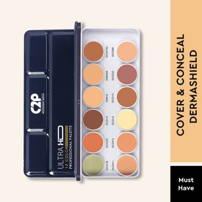 C2P Professional Makeup 12 in 1 Colour Corrector Concealer Foundation and Makeup Palette For Oily Skin Concealer