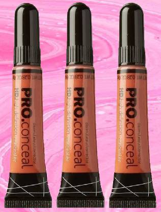 Fleeto Pro HD Conceal Corrector Concealer Orange pack of 3  Concealer