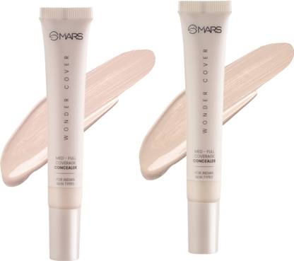 MARS Wonder Cover Long Lasting Liquid Concealer-01+03 Pack Of 2 Concealer