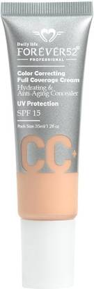 daily life forever 52 Color Correcting Full Coverage CC Cream | Conceals Dark Spots and Blemishes Concealer