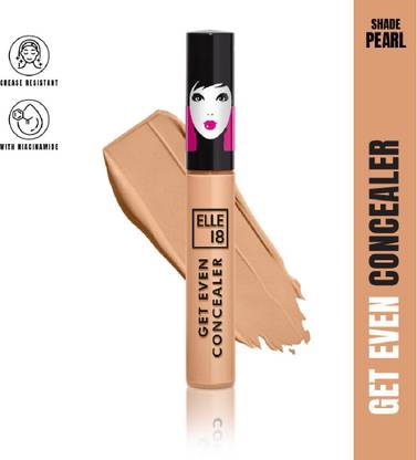 Elle 18 Get Even Concealer, Pearl, Buildable Coverage,For Dark Spots & Fine Lines|5.4ml Concealer