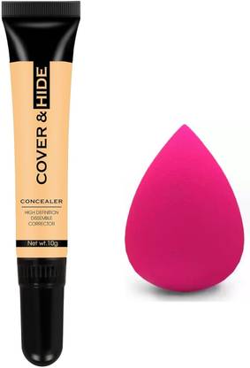 WECHARMERZ Cover & Hide Liquid Concealer With Makeup Sponge Concealer