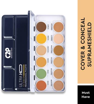 C2P Professional Makeup 12 in 1 Color Corrector Concealer Foundation and Makeup Palette For Dry Skin Concealer