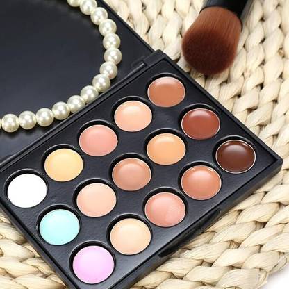 Wimble 15 Colors Cream Contour Face Concealer Palette, Set for Correcting Dark Circles Concealer