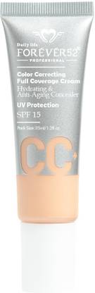 daily life forever 52 Color Correcting Full Coverage CC Cream | Conceals Dark Spots and Blemishes Concealer