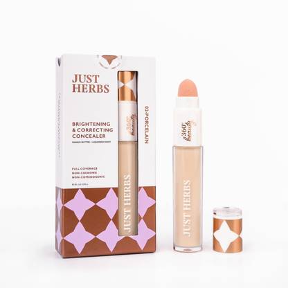 Just Herbs Brightening & Correcting Full Coverage Concealer - Easily Blendable Face Makeup Concealer