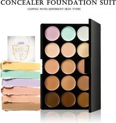 HUDA QUEEN Professional 15-Colour Concealer Palette - Lightweight Formula for Flawless Skin Concealer