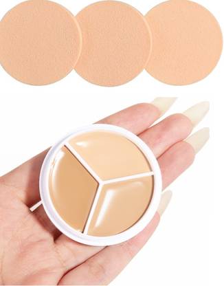 El Syco 3 In1 Concealer & 3 Pcs Puff combo set  Concealer