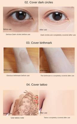 tanvi27 Skin Tone Modify Concealer Colors Full Cover Dark Circles Acne Pores Concealer
