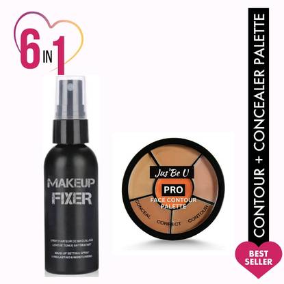 Jus’Be U BEST Cosmetics Pro Concealer Palette (Corrector) & Make Up Fixer Concealer