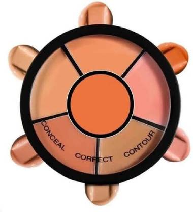 Glamway Cosmetics Pro Concealer Palette Waterproof With Full Coverage 6-IN-1 Warms Shades 02 Concealer