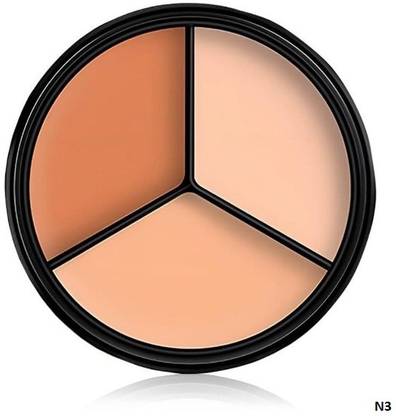 Morbee Tri-Colour Concealer Palette, Moisturising & Waterproof Long-Lasting Matte N3 Concealer