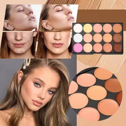 HUZURLU 15 Colors Multi-Use Concealer Makeup Kit Concealer